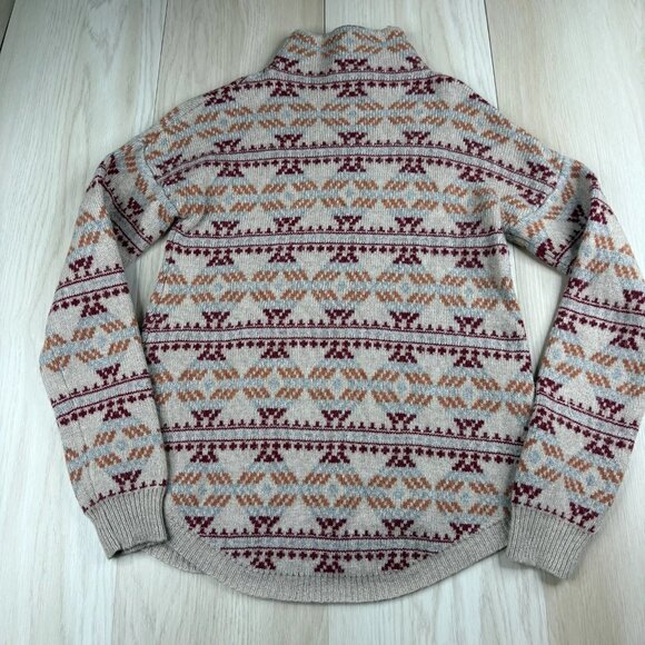 Sherpa Womens Gray Long Sleeve Adventure Gear Aztect Print Sweater Size X-Small - Picture 2 of 11